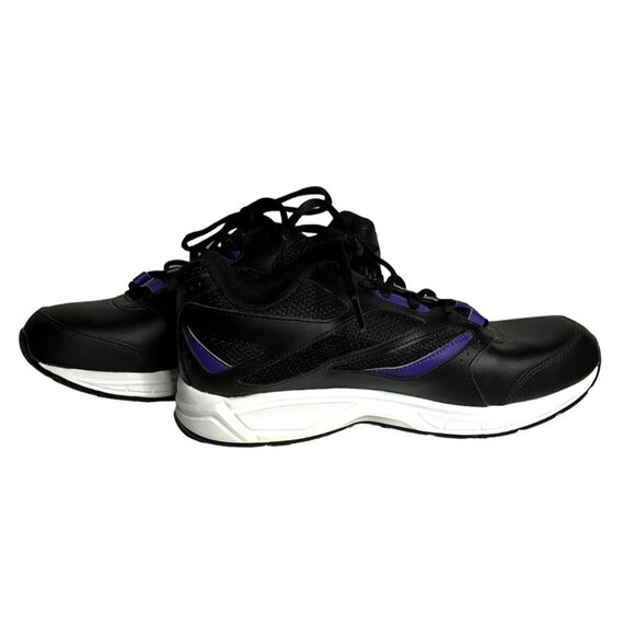 Reebok Womens Athletic Sneakers Black & Purple Size 7.5 Mesh & Leather Uppers - Picture 6 of 7